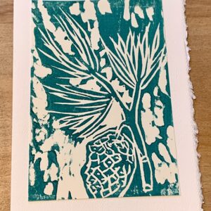 Pine Branch block print