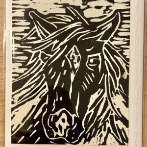 Horse block print