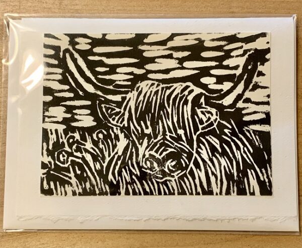Bull block print