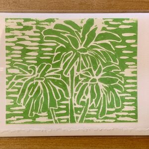 Daisy block print